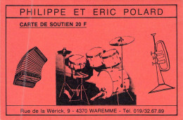 PUBLICITE - Philippe Et Eric Polard - Carte De Soutien 20 F - Warenne - Carte Postale Ancienne - Publicité