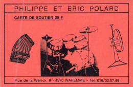 PUBLICITE - Philippe Et Eric Polard - Carte De Soutien 20 F - Warenne - Carte Postale Ancienne - Publicidad