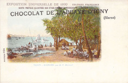 TAHITI - DIORAMA Par MP MERWART - Pub Chocolat Abbaye Igny - - Carte Postale Ancienne - Tahiti