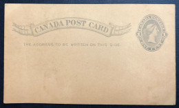 Canada, Entier POST CARD Neuf - (N439) - 1860-1899 Reign Of Victoria