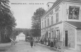 CPA 91 BREUILLET / CAFE DU CHEMIN DE FER / CAFE / RESTAURANT / BILLARD - Other & Unclassified