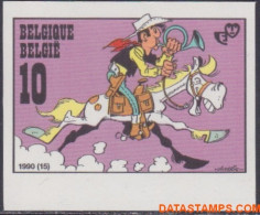 België 1990 - Mi:2442, Yv:2390, OBP:2390, Stamp - □ - Youth Philately Lucky Luke - 1981-2000