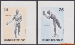 België 1991 - Mi:2452/2453, Yv:2400/2401, OBP:2400/2401, Stamp - □ - Sculptures - 1981-2000