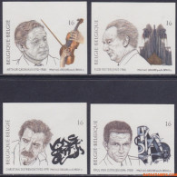 België 1996 - Mi:2718/2721, Yv:2666/2669, OBP:2666/2669, Stamp - □ - Music And Literature - 1981-2000
