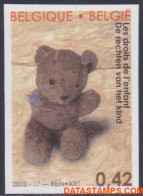 België 2002 - Mi:3146, Yv:3090, OBP:3096, Stamp - □ - Rights Of The Child - 2001-…