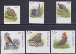 België 2002 - Mi:3185/3190, Yv:3129/3134, OBP:3135/3140, Plate Number - □ - Birds Turkish Turtle, Black Skein, Redsha - 2001-…