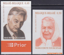 België 2003 - Mi:3270/3271, Yv:3210/3211, OBP:3221/3222, Stamp - □ - Literature - 2001-…