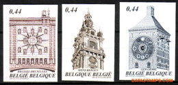 België 2005 - Mi:3444/3445, Yv:3381/3383, OBP:3396/3398, Stamp - □ - Tourism Monumetal Timepieces - 2001-…