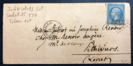 France N°22 Sur Lettre De Fontainebleau 19.7.1864 + GC 1539 - (N445) - 1849-1876: Période Classique