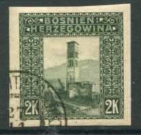 BOSNIA & HERZEGOVINA 1906 Definitive 2 Kr. Imperforate Used..  Michel 43U, SG 200C - Bosnia And Herzegovina