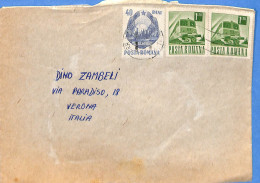 Lettre : Romania To Italy Singer DINO L00110 - Lettres & Documents