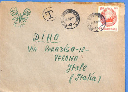 Lettre : Romania To Italy Singer DINO L00115 - Covers & Documents