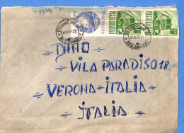 Lettre : Romania To Italy Singer DINO L00122 - Lettres & Documents