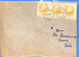Lettre : Romania To Italy Singer DINO L00133 - Covers & Documents
