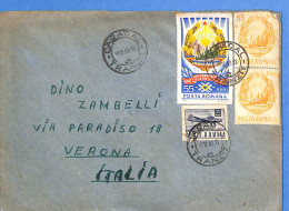 Lettre : Romania To Italy Singer DINO L00143 - Lettres & Documents