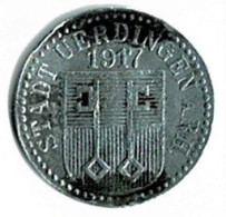 ALLEMAGNE / NOTGELD / STADT UERDINGEN / 5 PFG../ 1917 / ZINC / 21.1 Mm / ETAT TTB / 554.1 - Andere & Zonder Classificatie