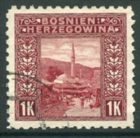 BOSNIA & HERZEGOVINA 1906 Definitive 1 Kr. Perforated 9¼ Used..  Michel 42C, SG 199B - Bosnien-Herzegowina