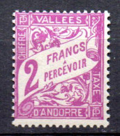 Sello Nº Taxa 19 Andorra Francesa - Unused Stamps