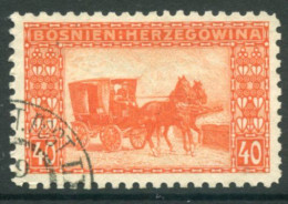 BOSNIA & HERZEGOVINA 1906 Definitive 40 H. Perforated 9¼ Used..  Michel 39C, SG 196B - Bosnia And Herzegovina