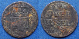 OVERYSSEL · NETHERLANDS - 1 Duit 1767 "eagle" KM# 90 - Edelweiss Coins - …-1795 : Période Ancienne