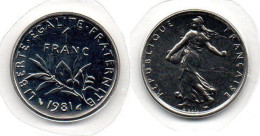 MA 20255 /   1 Franc 1981 FDC - 1 Franc