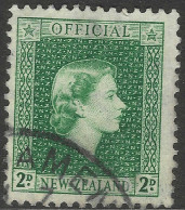 New Zealand. 1954 QEII Official. 2d Used. SG O161 - Service