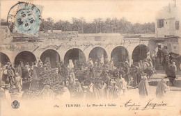TUNISIE - Le Marché à Gabès - Carte Postale Ancienne - Tunisia