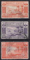 Nouvelles HEBRIDES Timbres-poste N°101 à 103 Oblitérés Cote : 4.50€ - Usati