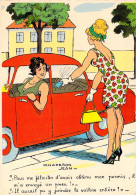 Humour - JEAN CHAPERON - Femme Se Plaint De Son Mari Radin - Voiture - Carte Postale Ancienne - Humor