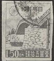 JAPAN 1946 Kintai Bridge, Iwakuni - 1y.50 - Grey FU - Used Stamps