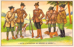 Humour - As Tu L'intention De Séduire Le Gibier ? - Chasse - Chiens - Carte Postale Ancienne - Humor