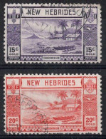 Nouvelles HEBRIDES Timbres-poste N°114 & 115 B/TB Des Dents Manquantes Sur Le N°115 Cote : 4.00€ - Gebraucht