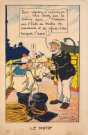 Humour - LE MOTIF - Commandant Et Son Marin - Carte Postale Ancienne - Humour