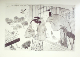 Estampe JAPONAISE-scène érotique (Kitagawa Utamaro 1753-1806) - Lithographies