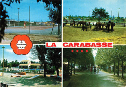 Vias Sur Mer * Camping Caravaning LA CARABASSE , Farinette Plage * Cp 4 Vues * Court De Tennis - Andere & Zonder Classificatie