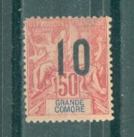 GRANDE COMORE - N°28* MH Trace De Charnière SCAN DU VERSO - Timbres De 1897-1900 Surchargés. Chiffres Espacés. - Nuevos