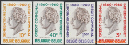 België 1960 - Mi:1218/1221, Yv:1159/1162, OBP:1159/1162, Stamp - □ - Municipal Credit From Belgium - 1941-1960