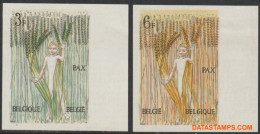 België 1963 - Mi:1311/1312, Yv:1251/1252, OBP:1251/1252, Stamp - □ - Peace - 1961-1980