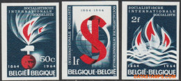 België 1964 - Mi:1350/1352, Yv:1290/1292, OBP:1290/1292, Stamp - □ - Socialist International - 1961-1980