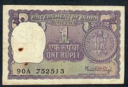 INDIA P77m 1 RUPEE 1976 NO LETTER   #90A Signature SINGH    VF - Inde