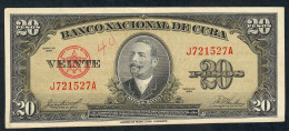 CUBA P80b 20 PESOS 1958   VF - Cuba