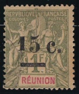 Réunion N°55A - Petit "1" - Oblitéré - TB - Usati