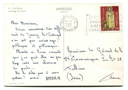 RC 24760 PORTUGAL 1962 CROISIERE AMORA CARTE PUBLICITAIRE D UN ATTELAGE DE BOEUFS POUR TULLINS ISERE FRANCE - Postmark Collection