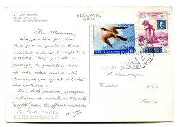 RC 24763 SAINT MARIN 1960 CROISIERE AMORA CARTE PUBLICITAIRE - GARDE D'HONNEUR - POUR TULLINS ISERE FRANCE - Cartas & Documentos