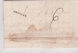 Hérault Marque Postale Béziers 21x2 Lenain N°6 Environ 1775/1789 Taxe Manuscrite 6 - 1701-1800: Vorläufer XVIII