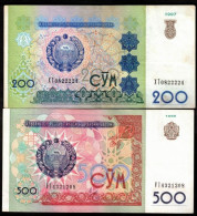 OUZBEKISTAN - Lot De 2 Billets - VF+/XF - Uzbekistán