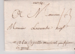 Gard Manuscrit Anduze Pour La Capelle Marival Quercy Taxe Manuscrite 13 Lettre Du 15 3 1782 Lenain N°1 - 1701-1800: Vorläufer XVIII