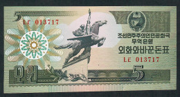 KOREA NORTH P28  5 WON 1988   UNC. - Corée Du Nord