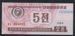 KOREA NORTH PFX418   5 WON 1988 Issued 1995   UNC. - Corea Del Norte