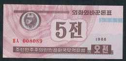KOREA NORTH PFX418   5 WON 1988 Issued 1995   UNC. - Corée Du Nord